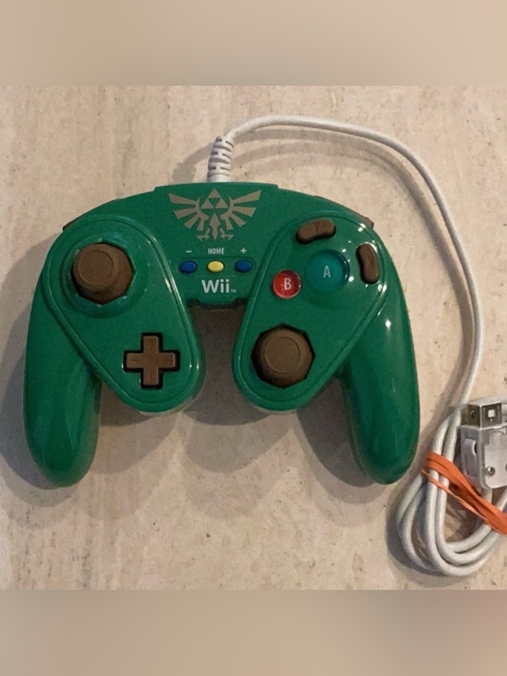 Zelda Wired Fight Pad Controller Zelda Link Edition PDP For Nintendo Wii U & Wii